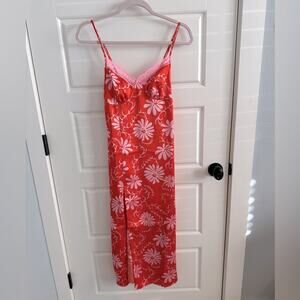 ASOS Collusion X Floral Satin Midi Slip Dress